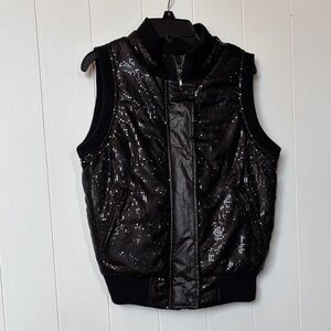 Miss Me sequin puffer Vest! Small